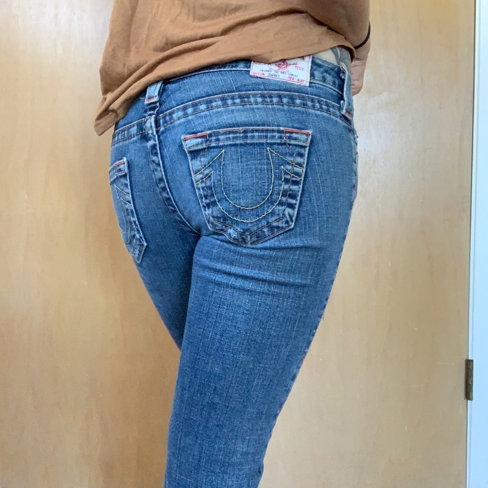 Womens TRUE RELIGION Johnny Straight Leg Jeans